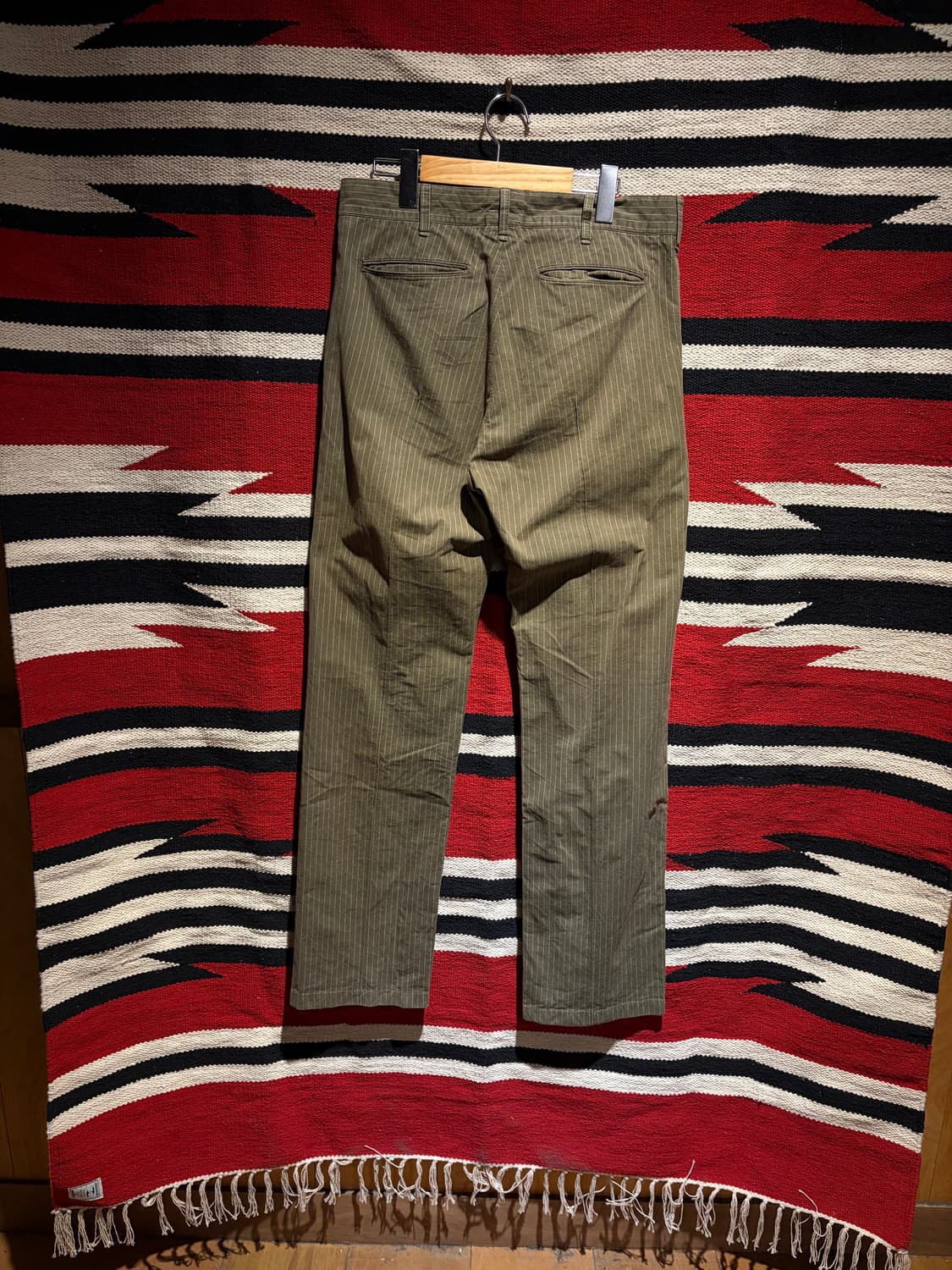 Olive stripe chino pants / 올리브 스트라이프 치노 상품이미지6