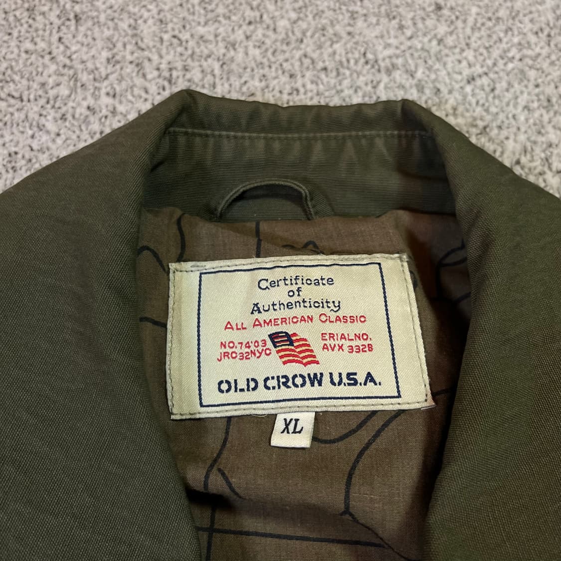 OLD CROW USA 네이비 빅로고 블루종  상품이미지5