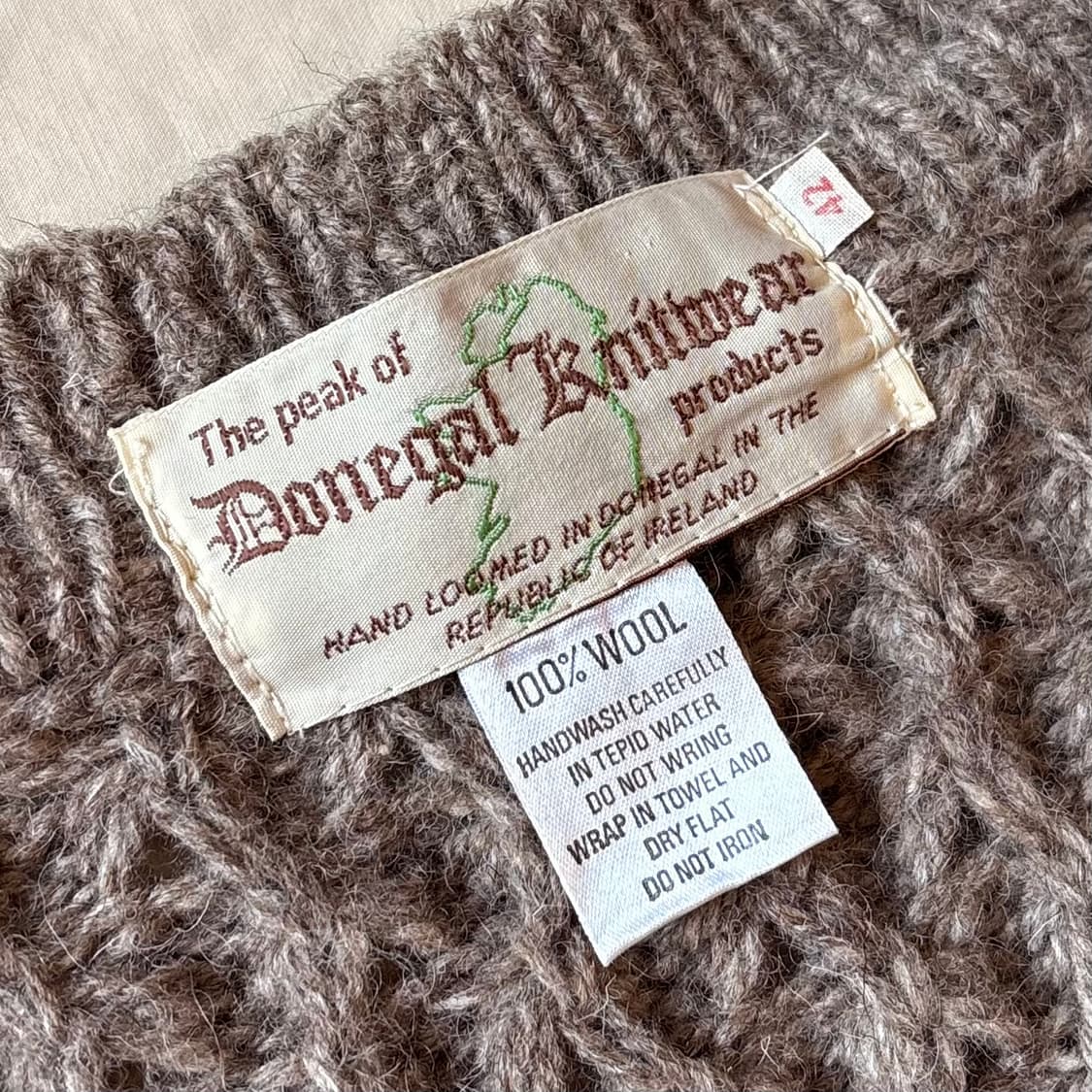 [100-102] 80s Ireland 도네갈 니트웨어 울 아란 니트 상품이미지3