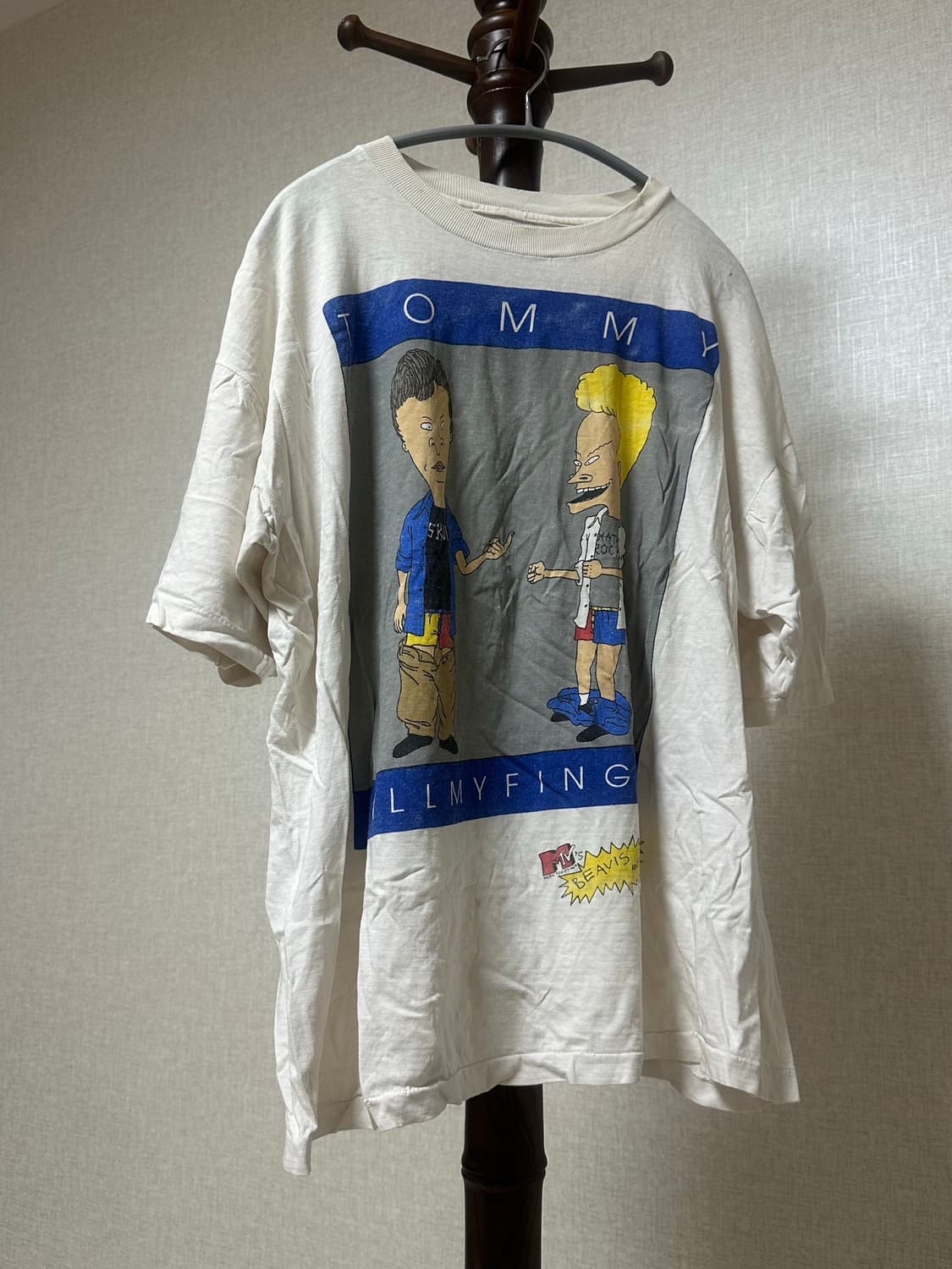 90s 원스티치 비비스 앤 버트헤드 타미힐피거 패러디 티셔츠 상품이미지1