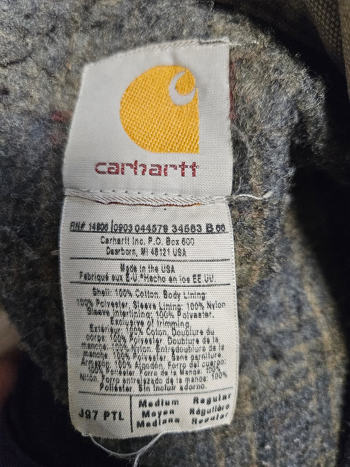 칼하트  j97 디트로이트 워크 자켓 ptl m사이즈 상품이미지7