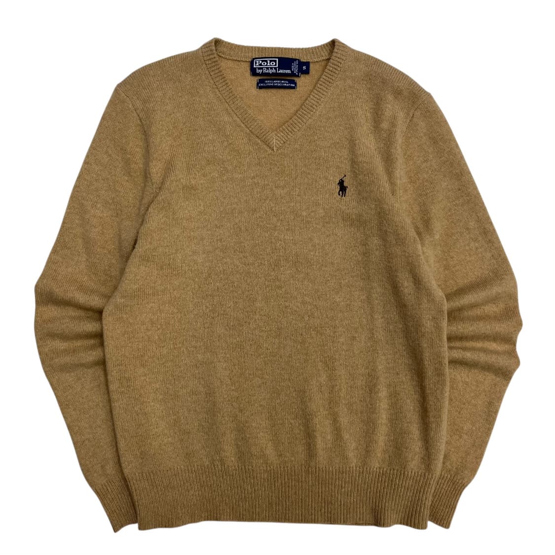 플로 랄프로렌 브라운포니 베이지 브이넥 니트 S 상품이미지2