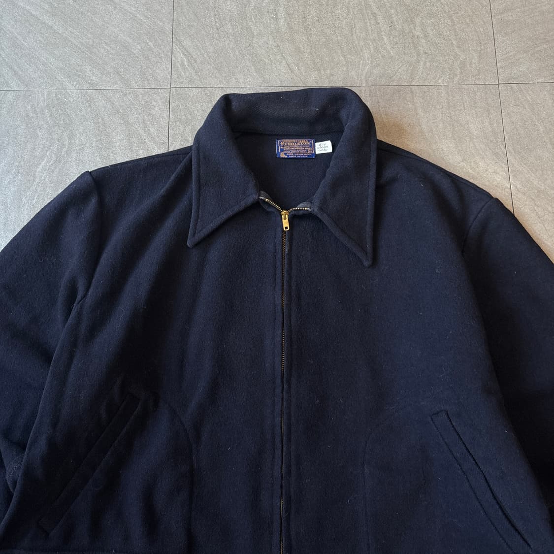 90s 90년대 미국 생산 펜들턴 네이비 울 2way 자켓 상품이미지3