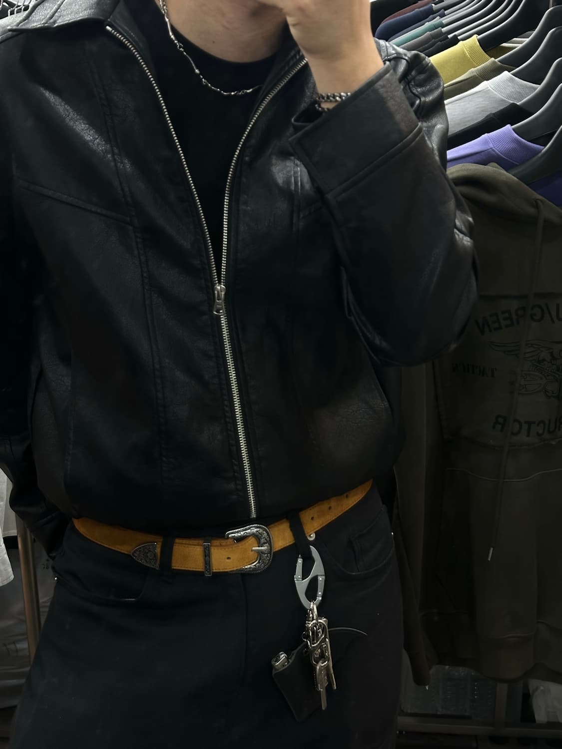 Suede western belt - 스웨이드 웨스턴 벨트 CM 상품이미지5