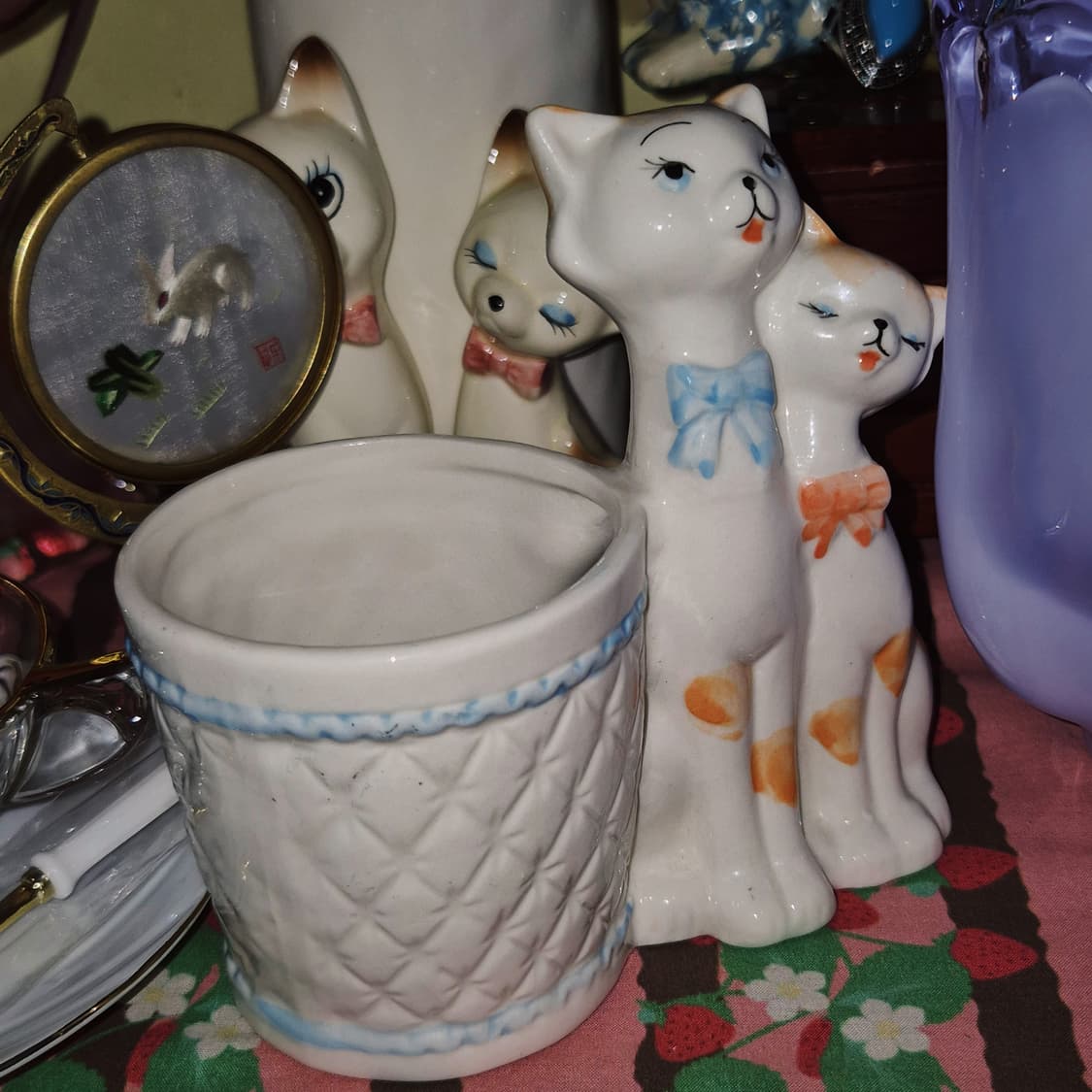 60s 일본 레트로 고양이 피겨린 홀더 상품이미지8