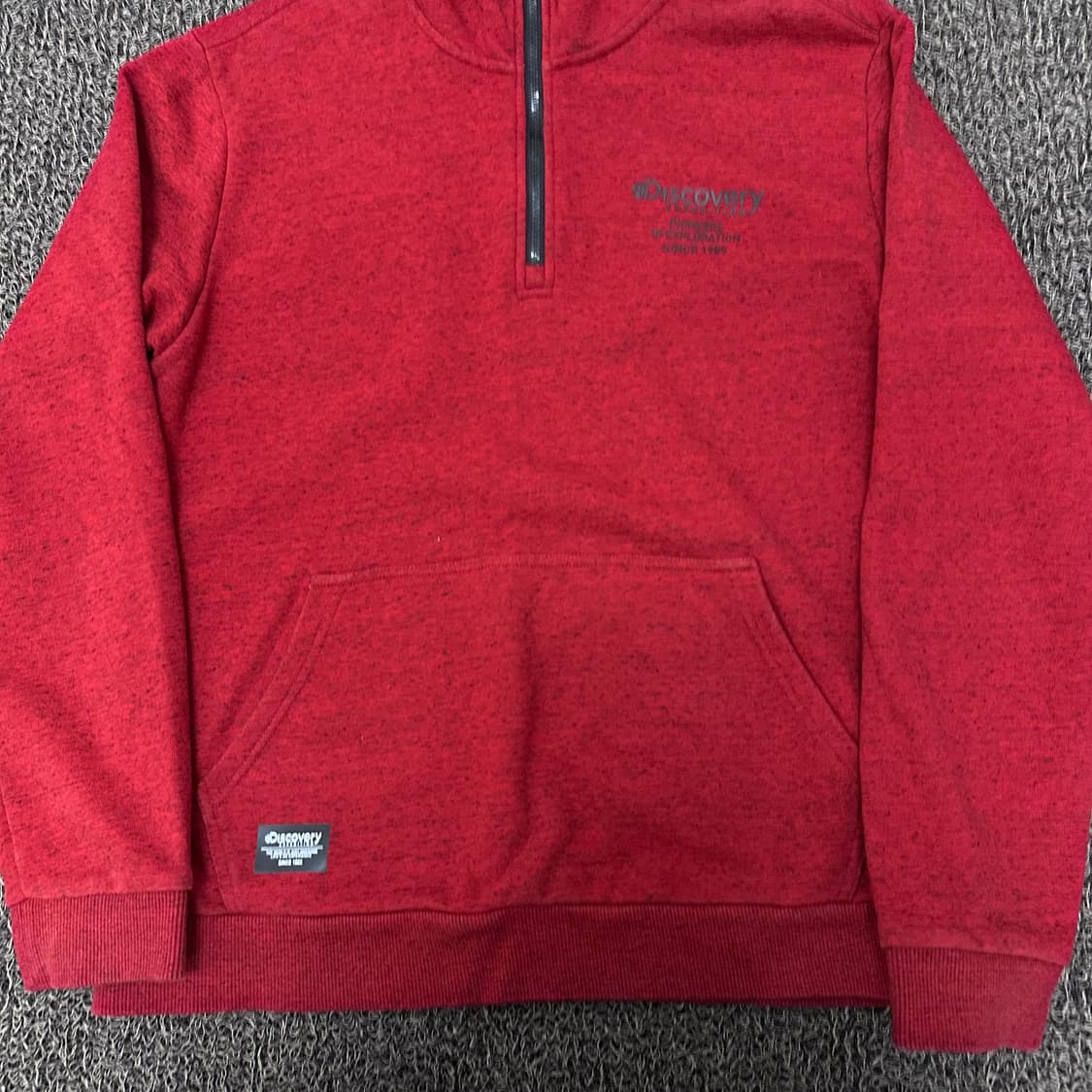 디스커버리 반집업 후드티셔츠 레드 105(XL) 상품이미지3