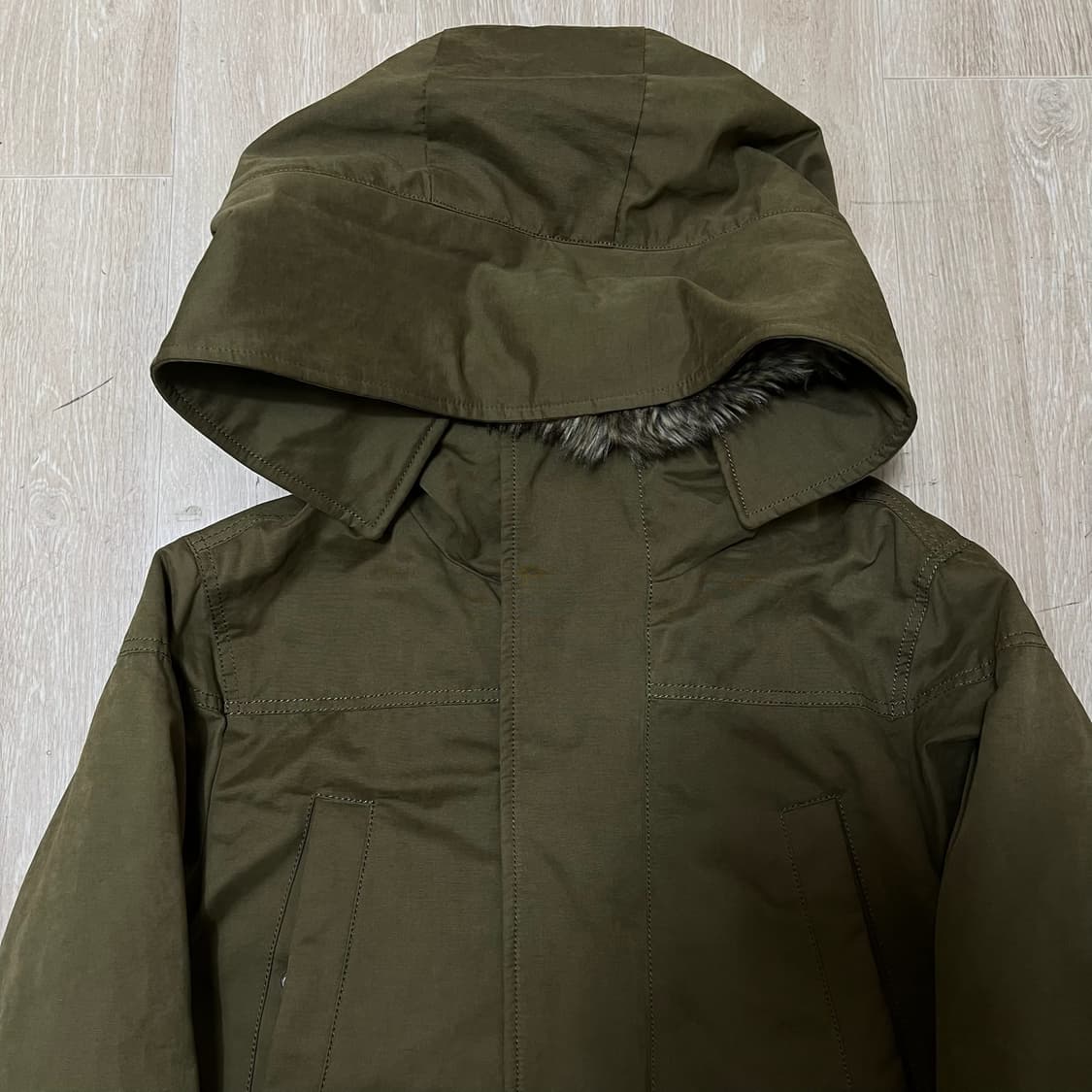 자라 남성 퍼안감 후드 야상 패딩 점퍼 S/90  상품이미지2