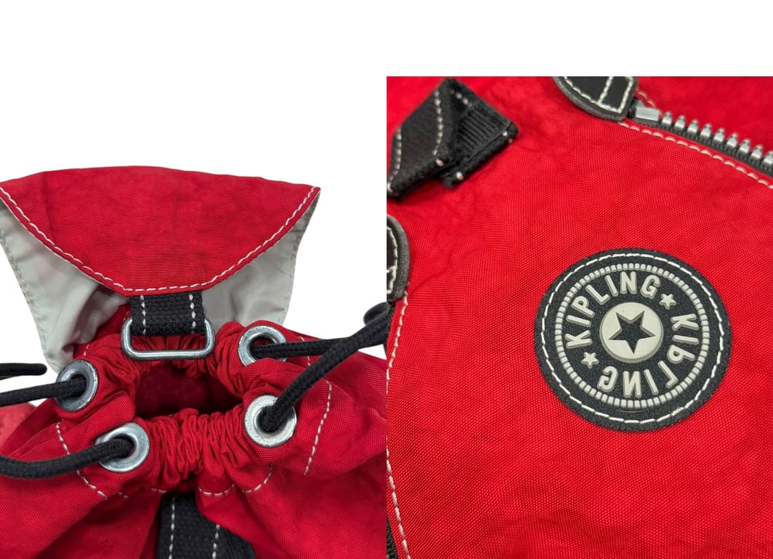 키플링 빈티지 모리걸 복조리 미니백팩 Y2K 가방 레드 상품이미지7