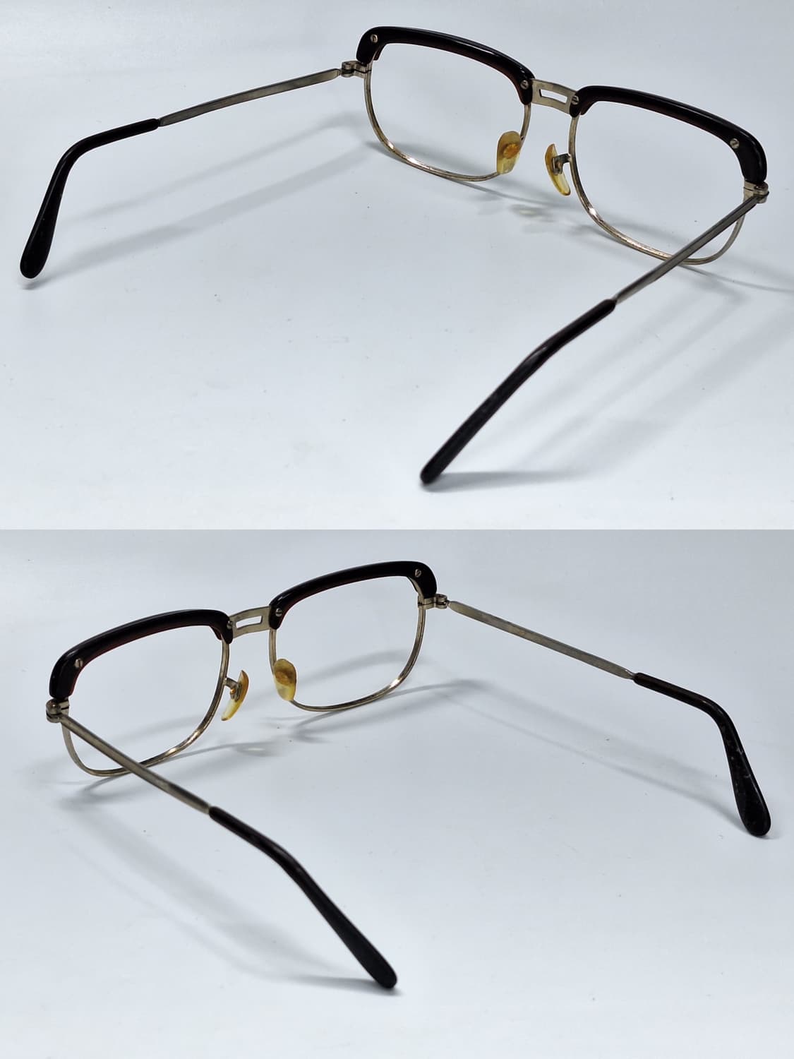 70s 일본 빈티지 하금테 브로우라인 안경테 134mm 클래식 레트로 상품이미지8