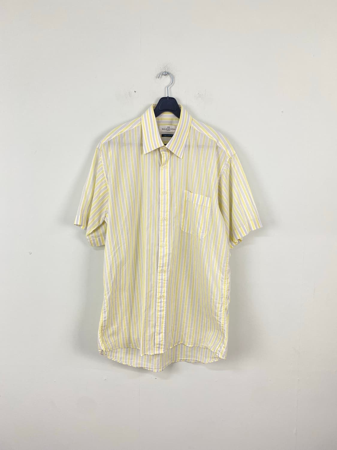 발렌시아가 90s 옐로우 스트라이프 반팔 셔츠 L 상품이미지1