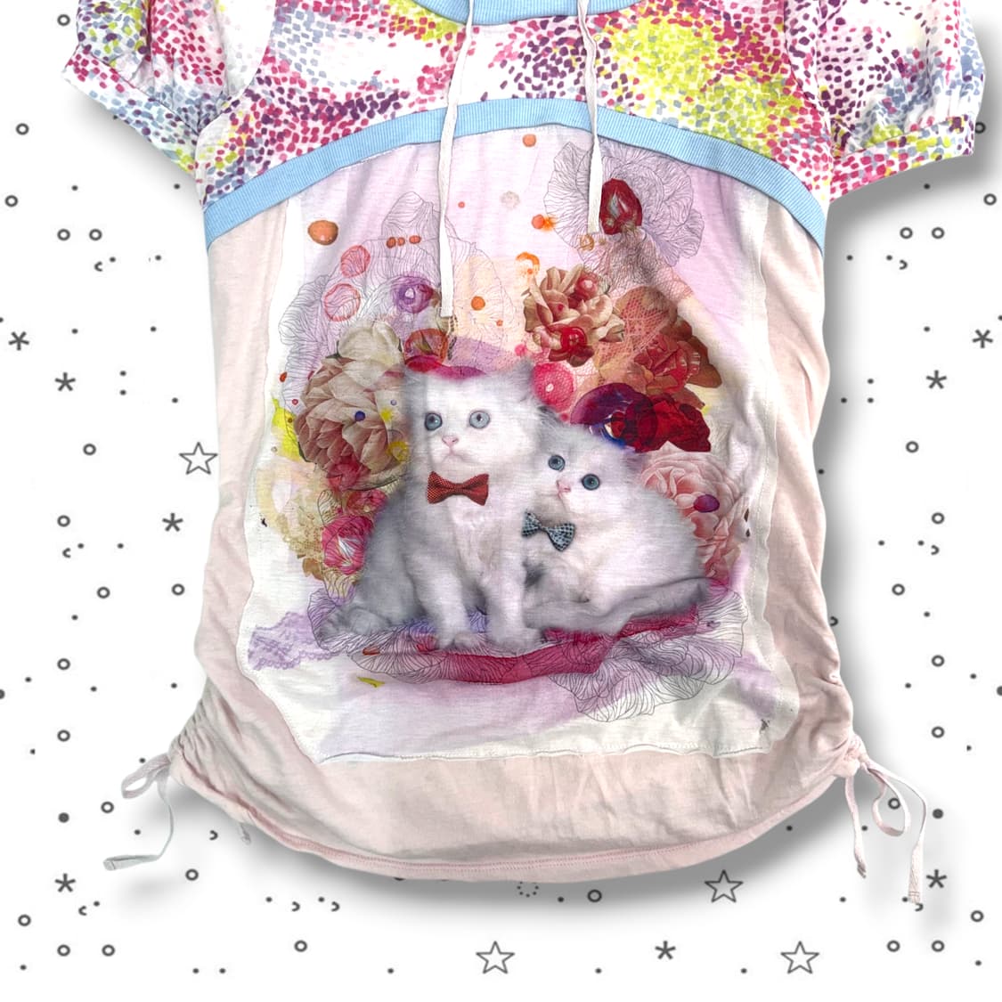 S BNX 비엔엑스 고양이 반팔 후드 티셔츠 상품이미지5