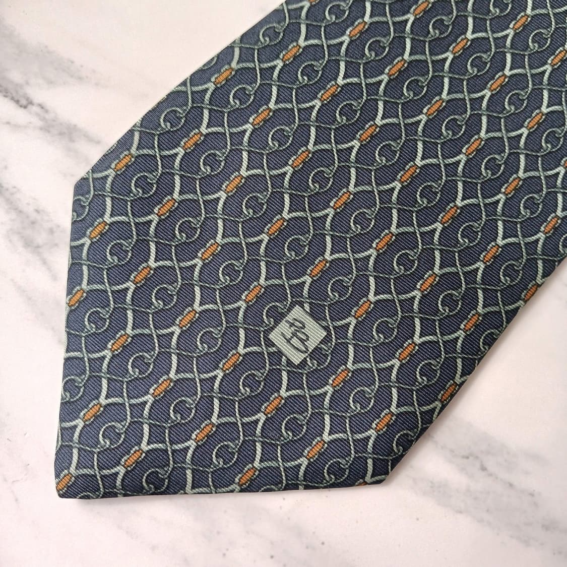 피에르 발망 넥타이 네이비 패턴 A+~A등급 E898
 상품이미지6