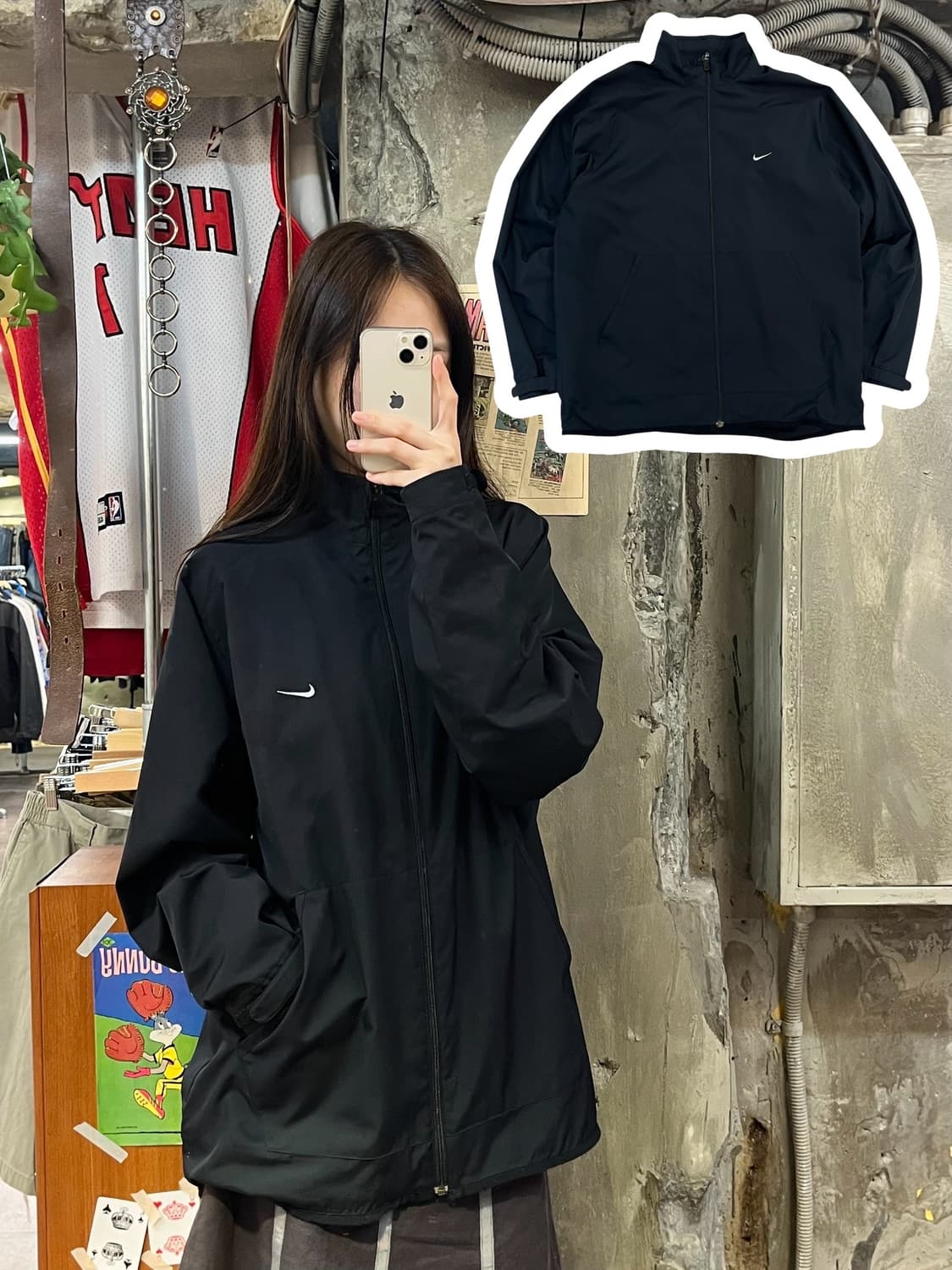 나이키 바람막이 블랙 XL #csz517 상품이미지1