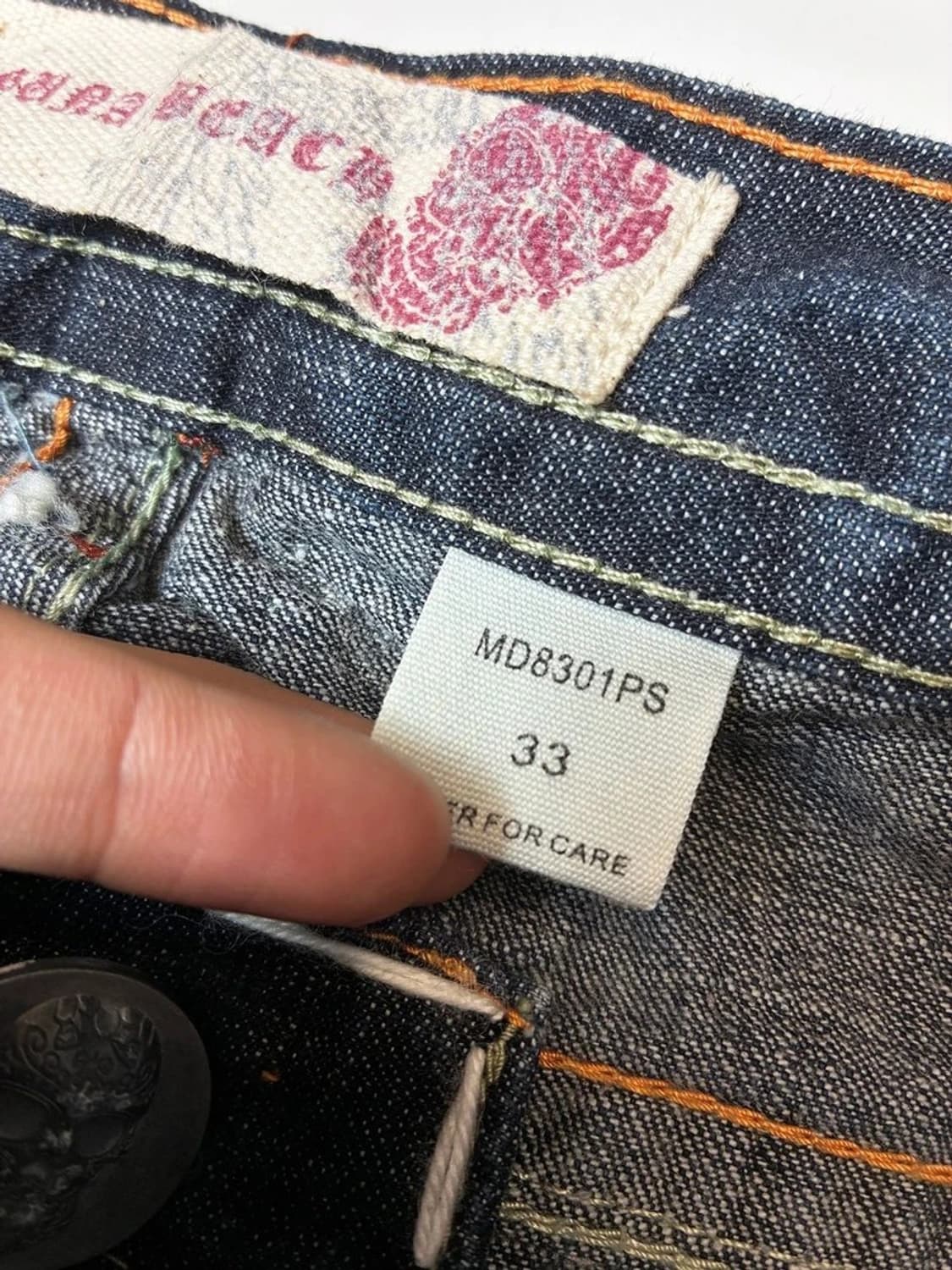 라구나비치 00's Y2K펑크 데드스탁 스컬자수데님팬츠PN88308832 상품이미지9