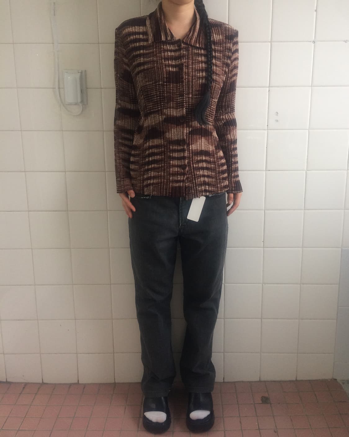 Pattern pleats shirt 상품이미지8