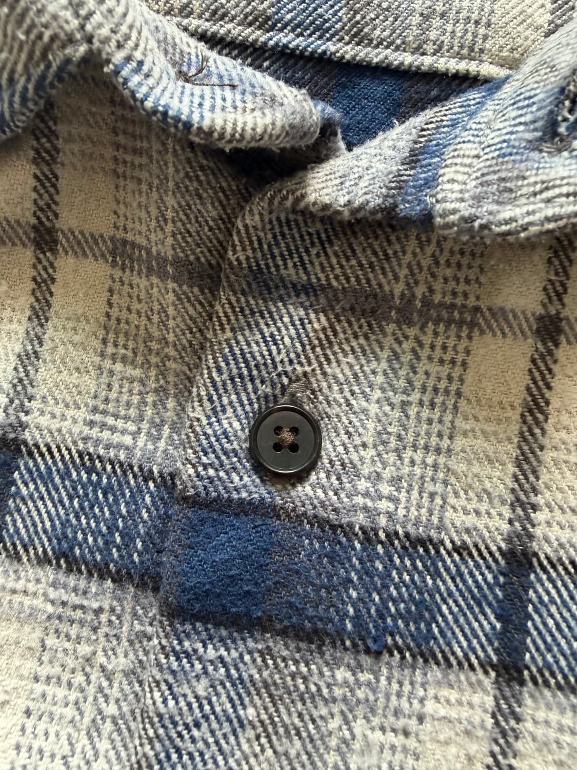 [3] 26ss 아프레쎄 실크넵 체크 셔츠 블루 상품이미지5