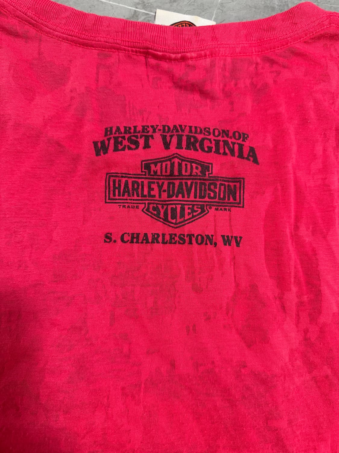 할리데이빈슨 반팔티 핑크  상품이미지2