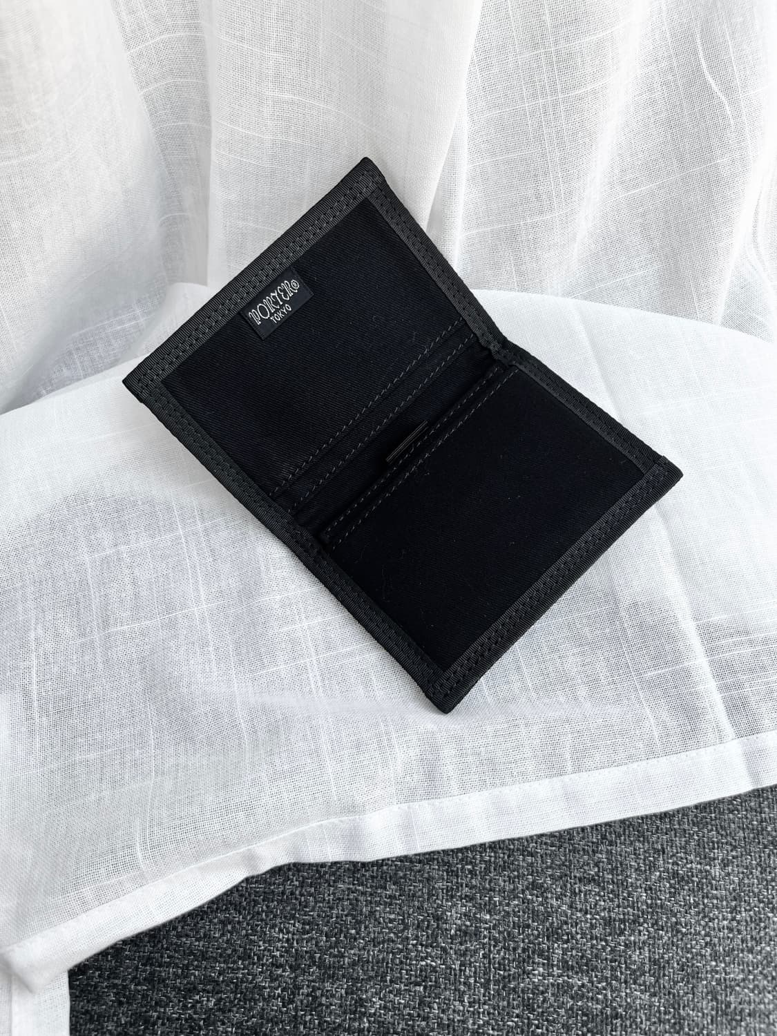 Porter 포터 스트라이프 지갑 블랙 상품이미지6