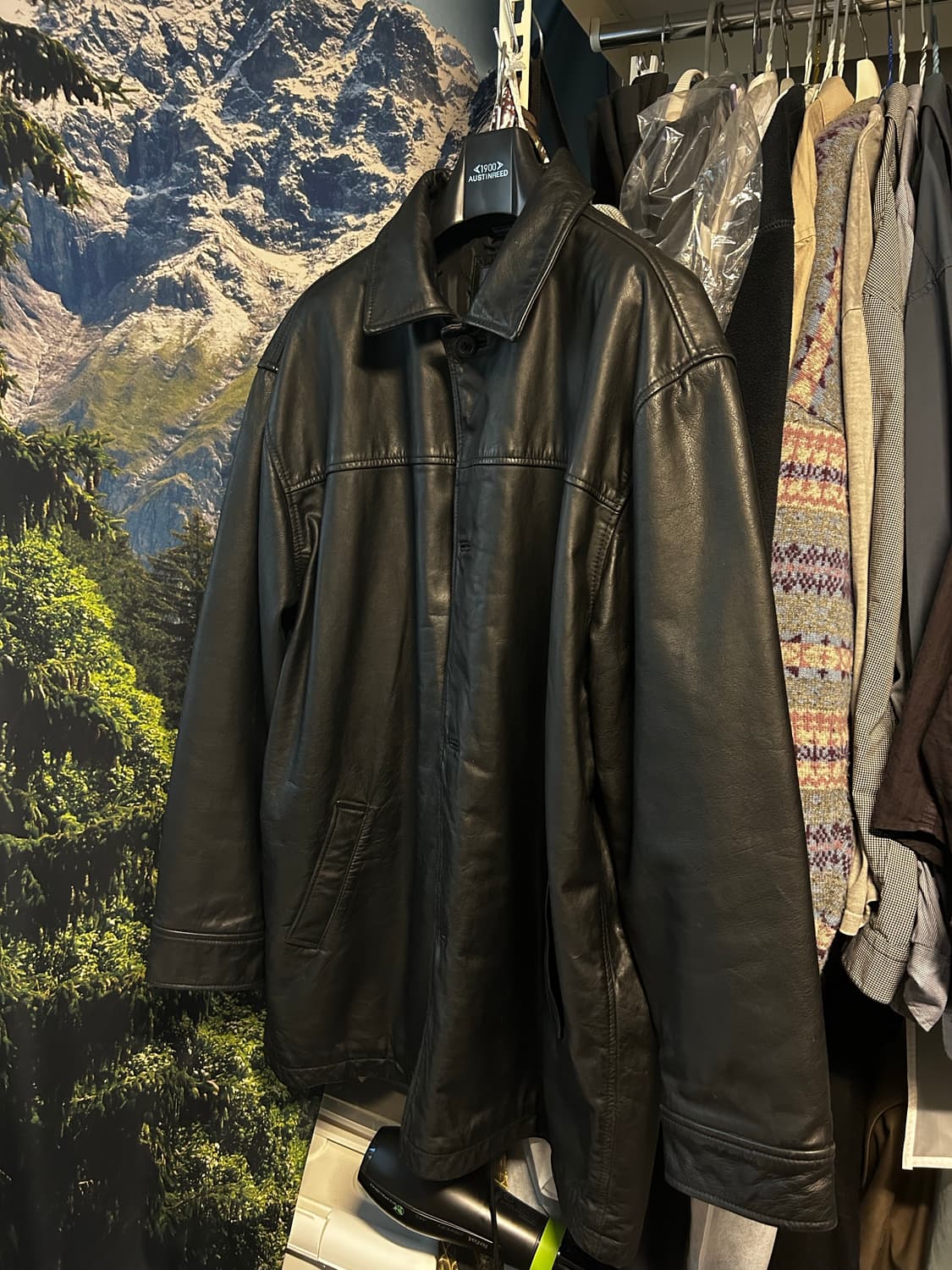 [XL] 빈티지 올드 갭 레더 카코트 블랙 상품이미지9