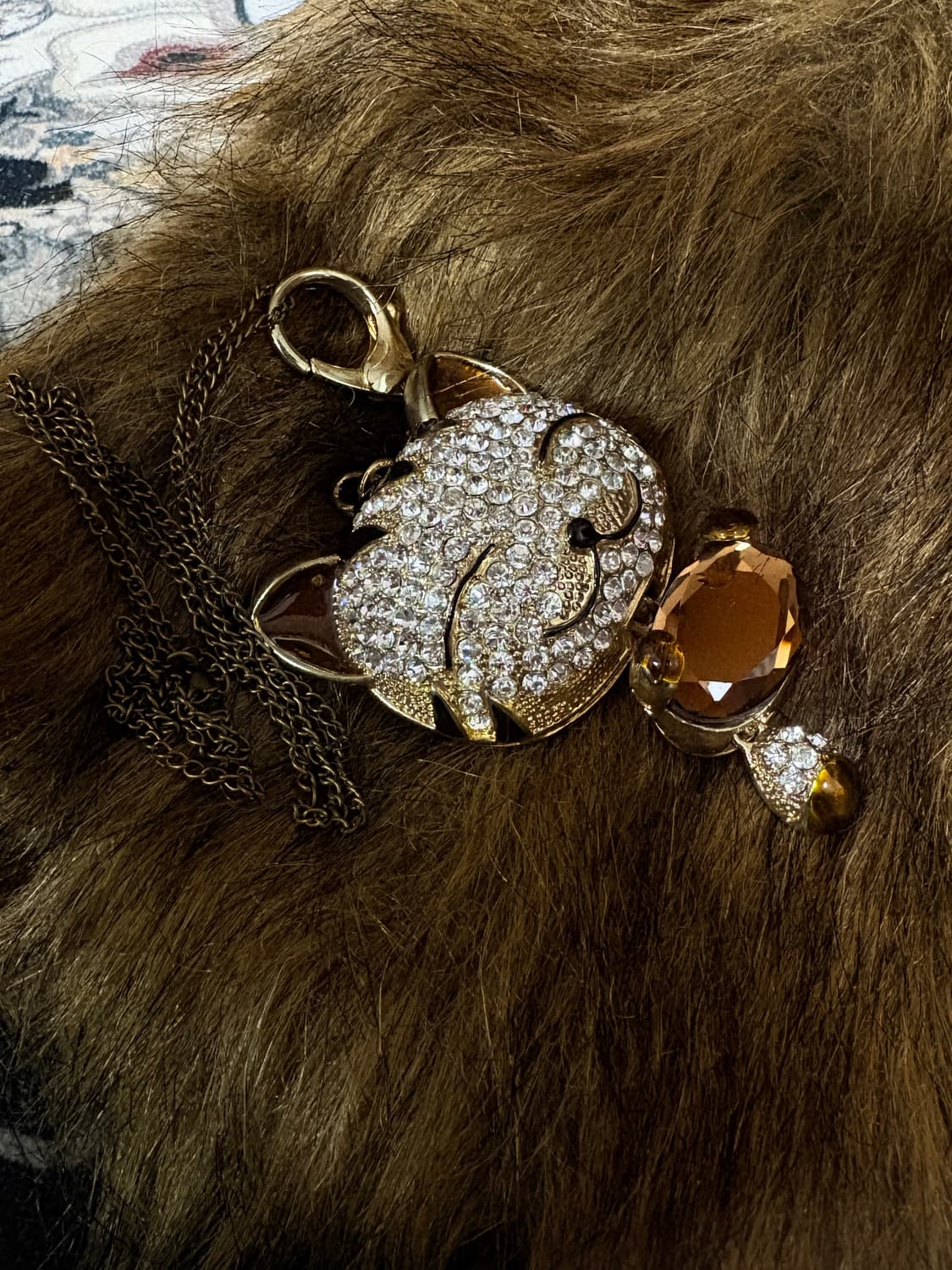 연화 빈티지 고양이 큐빅 목걸이 vintage necklace 상품이미지3