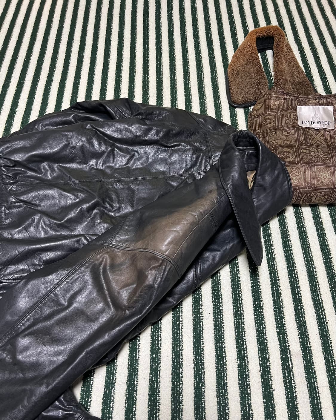 London Fog cowhide leather jacket 상품이미지7