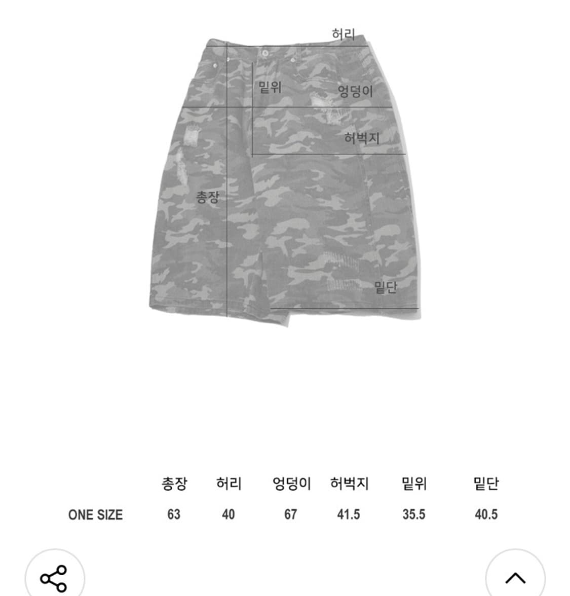 썸플레이스 카모 버뮤다 팬츠 상품이미지4