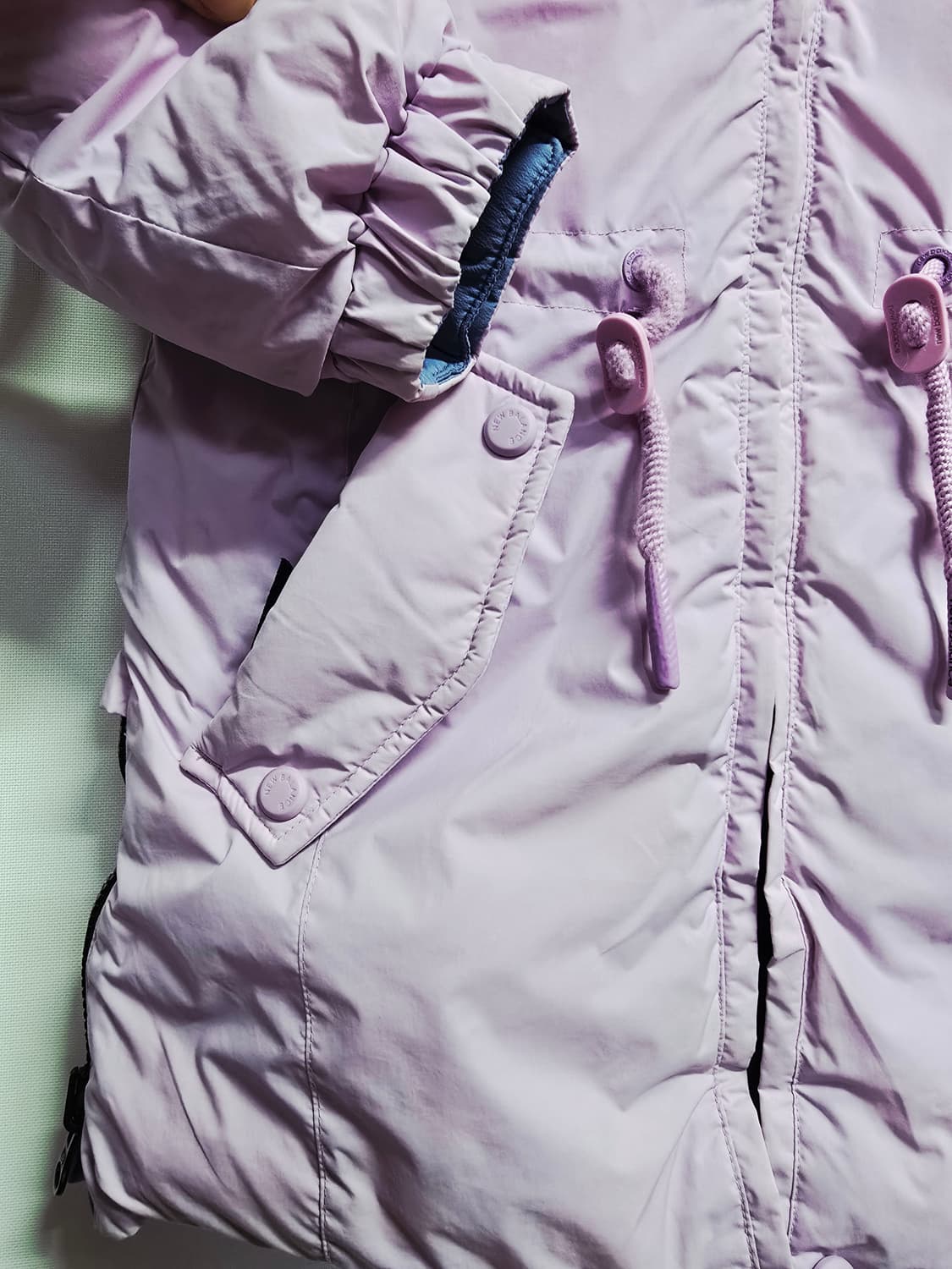 뉴발란스키즈 양면 핑크색 롱패딩 다운점퍼110 상품이미지6