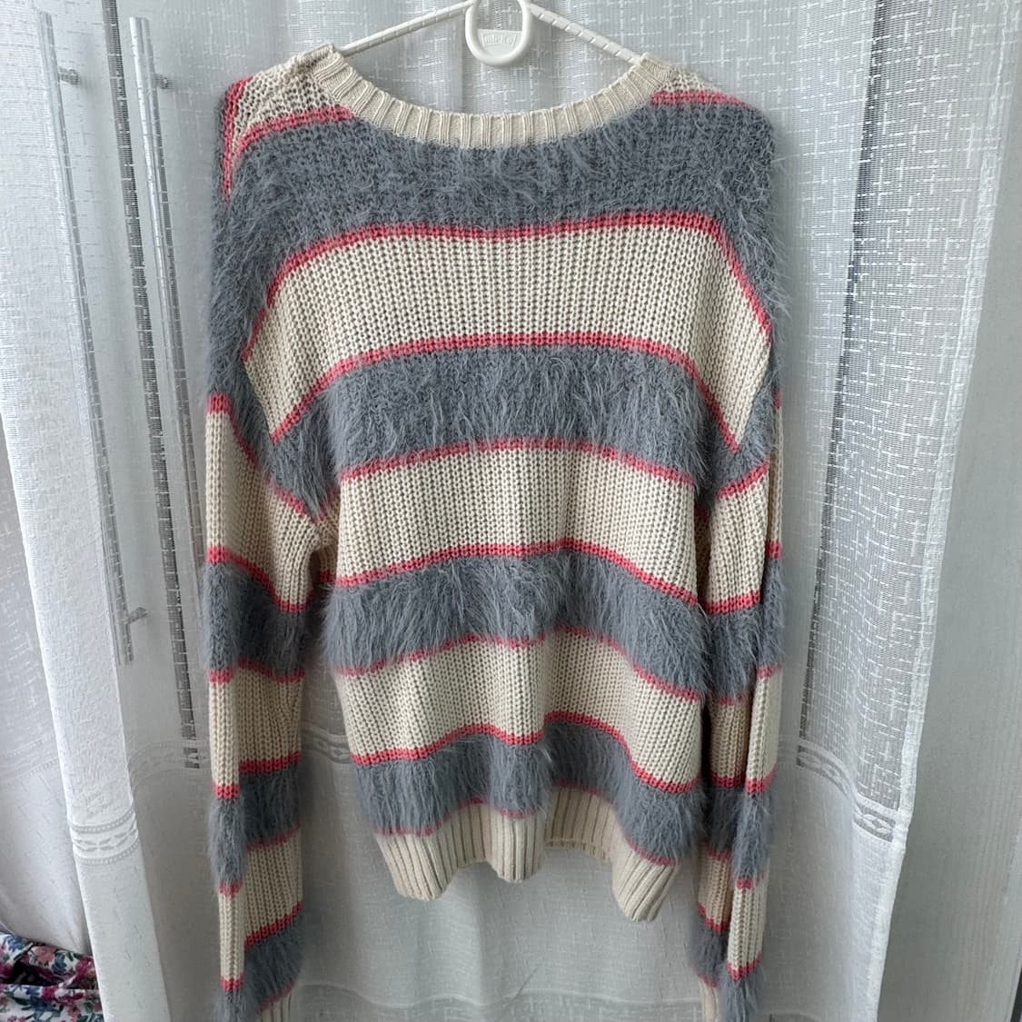 보들한 그레이 아아보리 긴팔 니트 M 상품이미지5