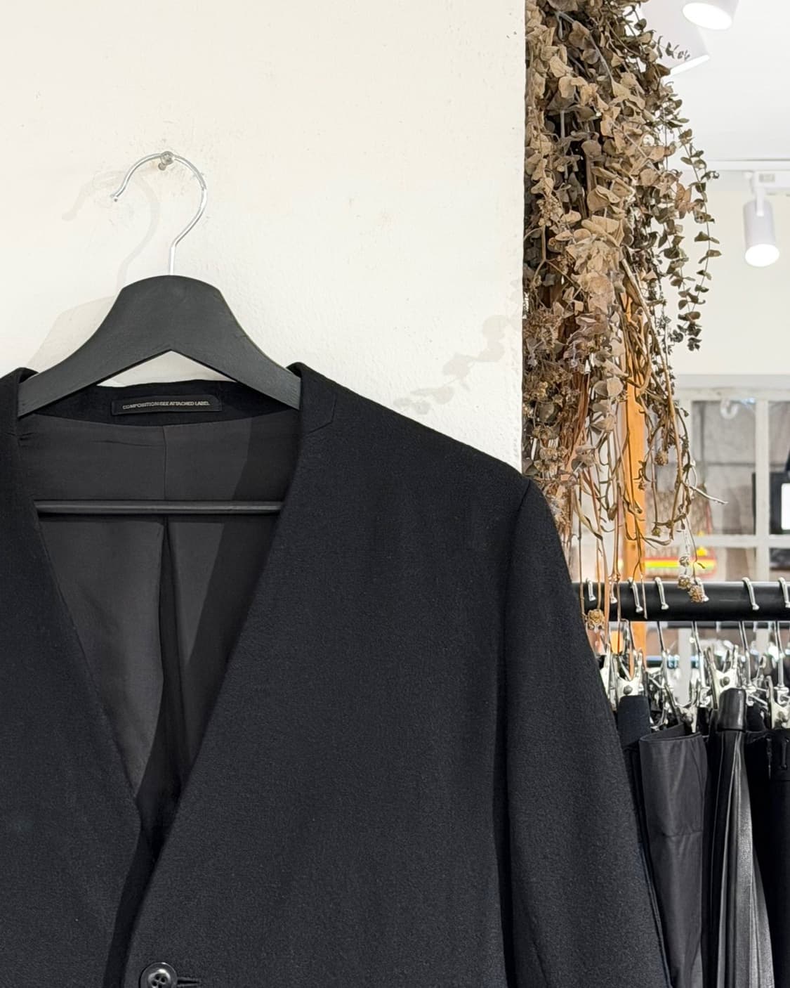 y's 블랙 18aw 컬러리스 언발란스 자켓 상품이미지3