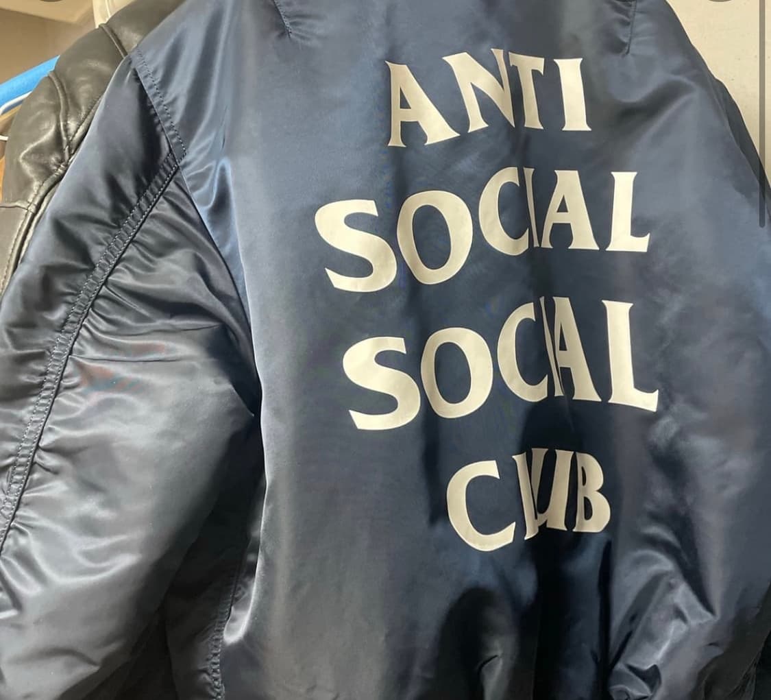 안티소셜클럽 X 알파인더스트리 MA-1 네이비 상품이미지3