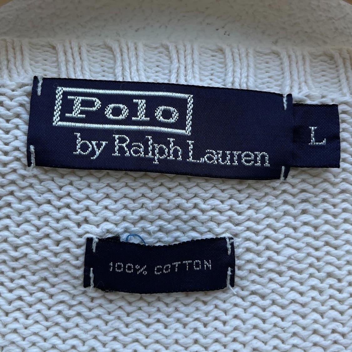 폴로 랄프로렌 기본 포니 아이보리 코튼 니트 상품이미지5