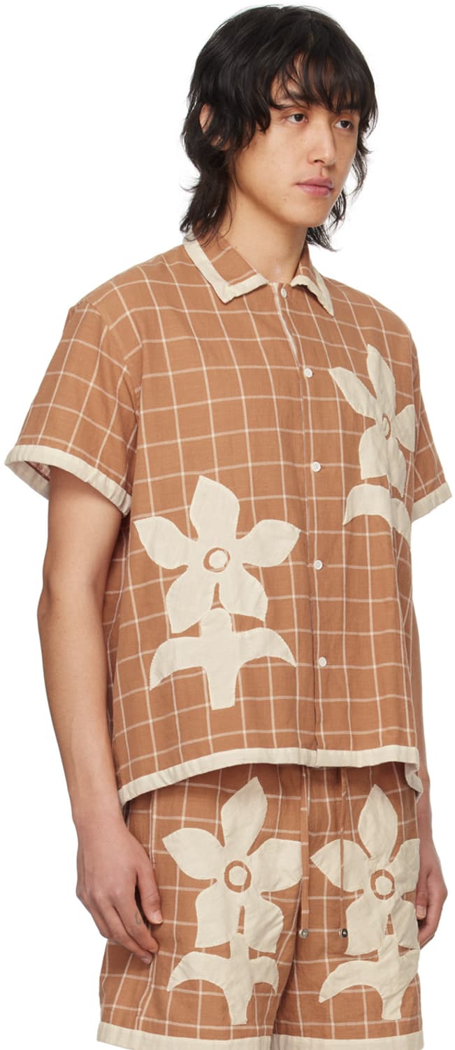Harago Floral-appliqué 셔츠 상품이미지4