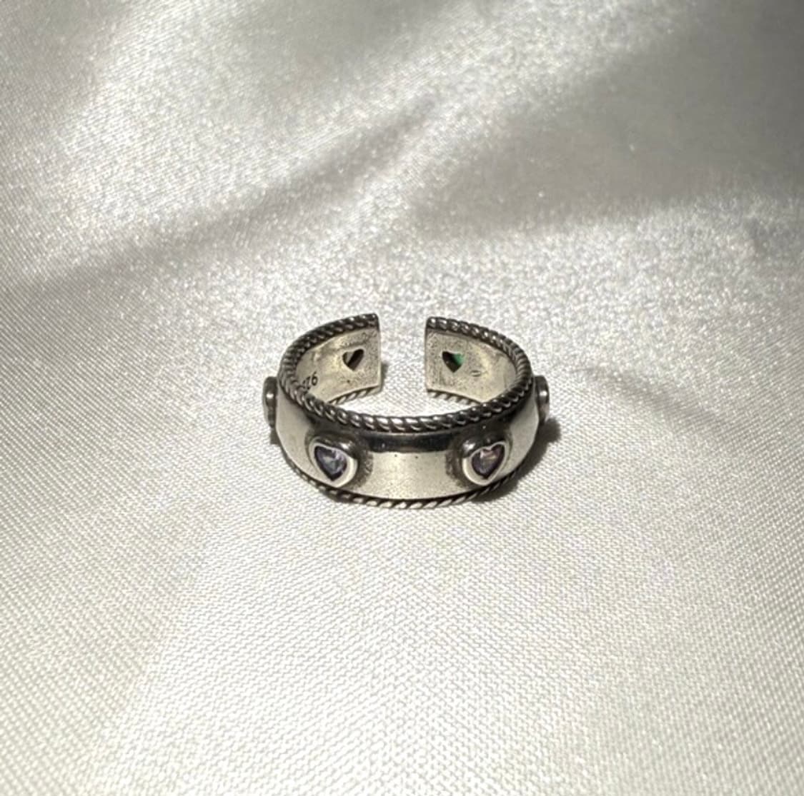 <새상품>실버925 오픈링 하트링 실버링 빈티지링 은반지 하트반지 상품이미지3