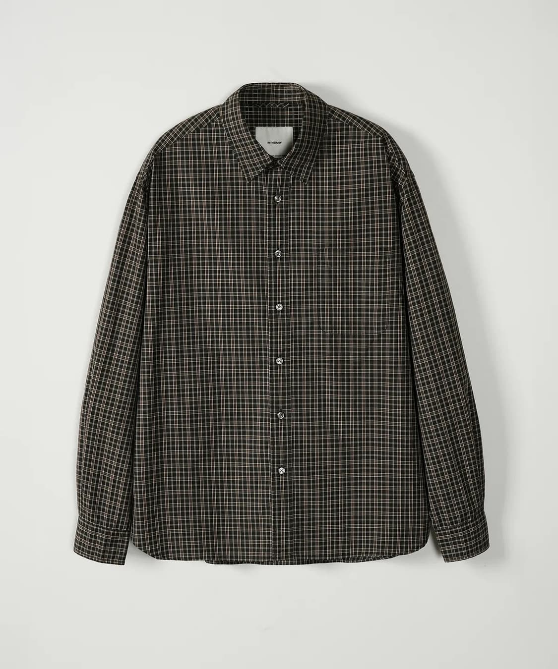 인더로우 모카 브라운 체크셔츠 3사이즈 상품이미지2