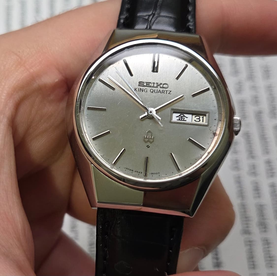 레어] 빈티지 세이코 킹쿼츠 오리지널 실버판 한자 데이데이트  상품이미지1