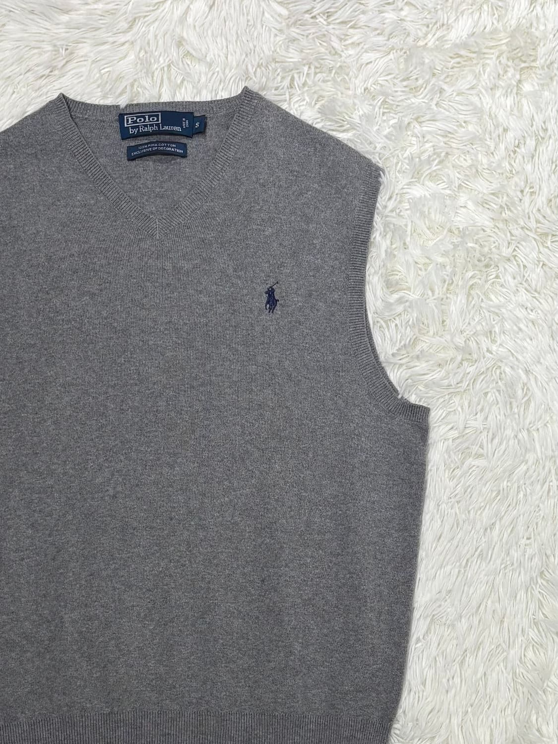 폴로랄프로렌 네이비포니 그레이 니트 조끼 상품이미지5