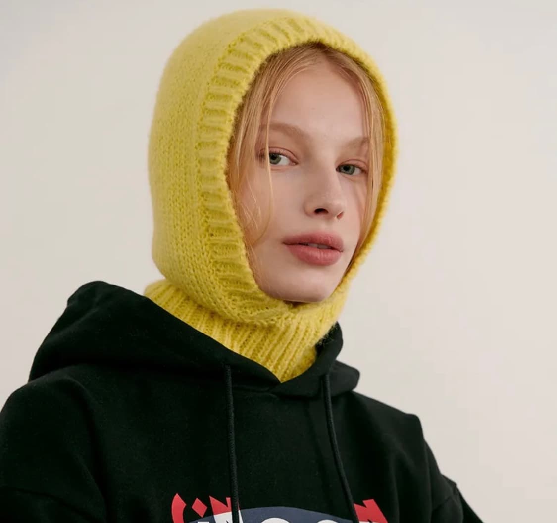 Sinoon 시눈 니트 바라클라바(옐로우) 상품이미지1