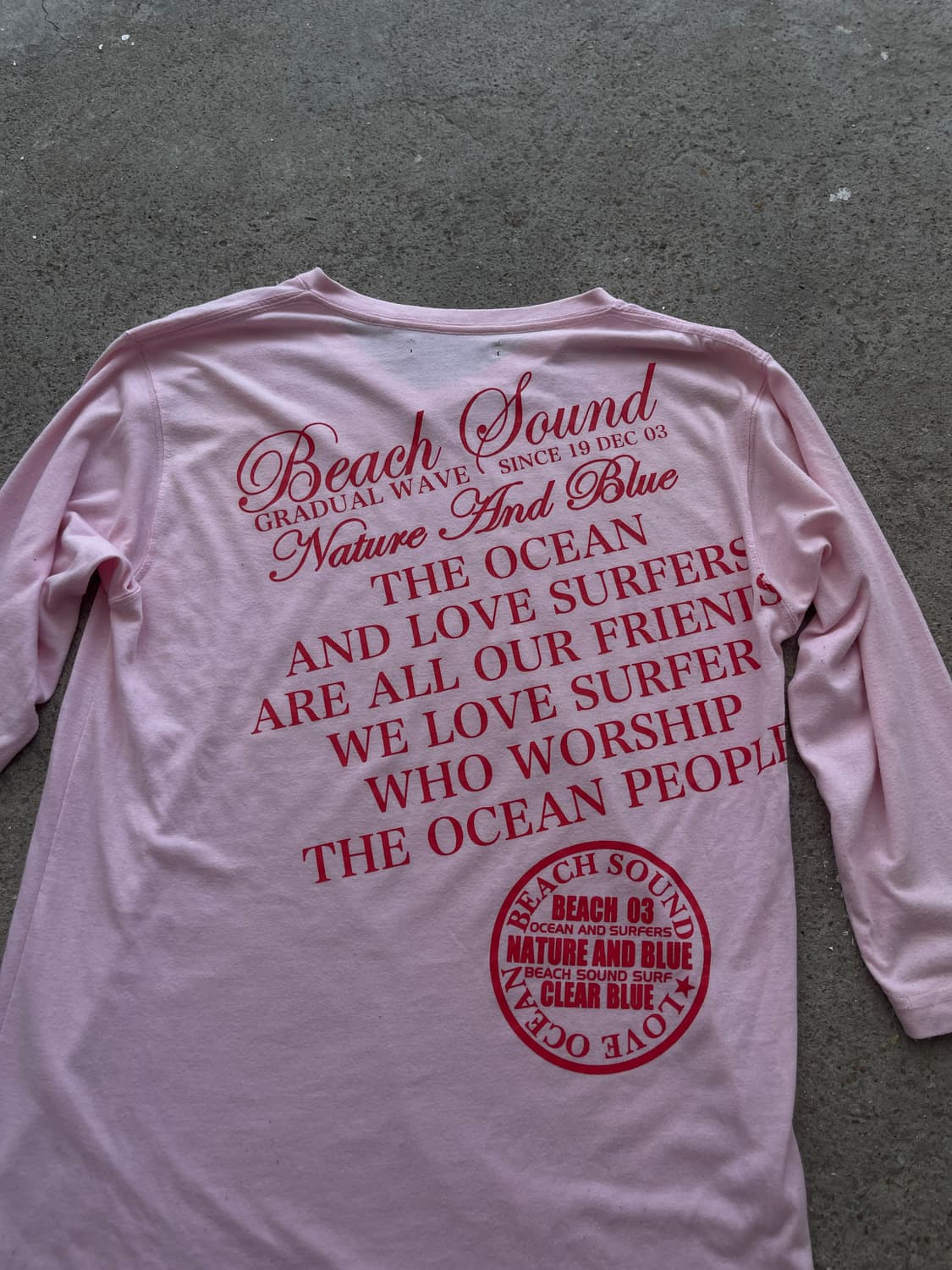 (Beach sound)v neck lettering t 상품이미지5