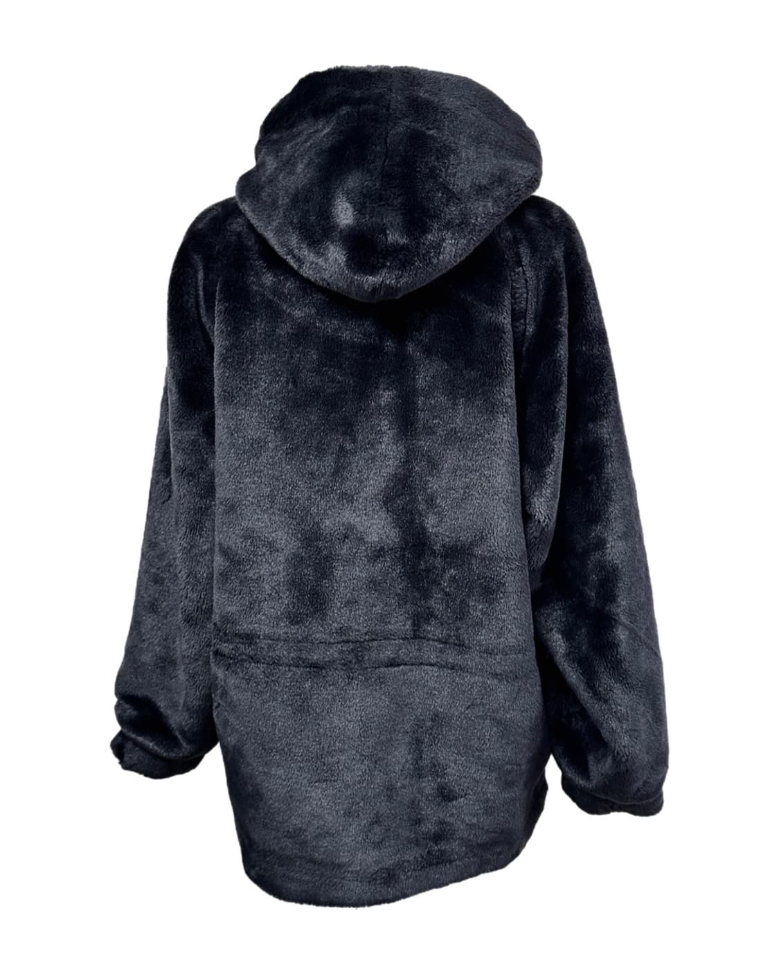 피코 블랙 퍼 후드 집업코트 상품이미지2