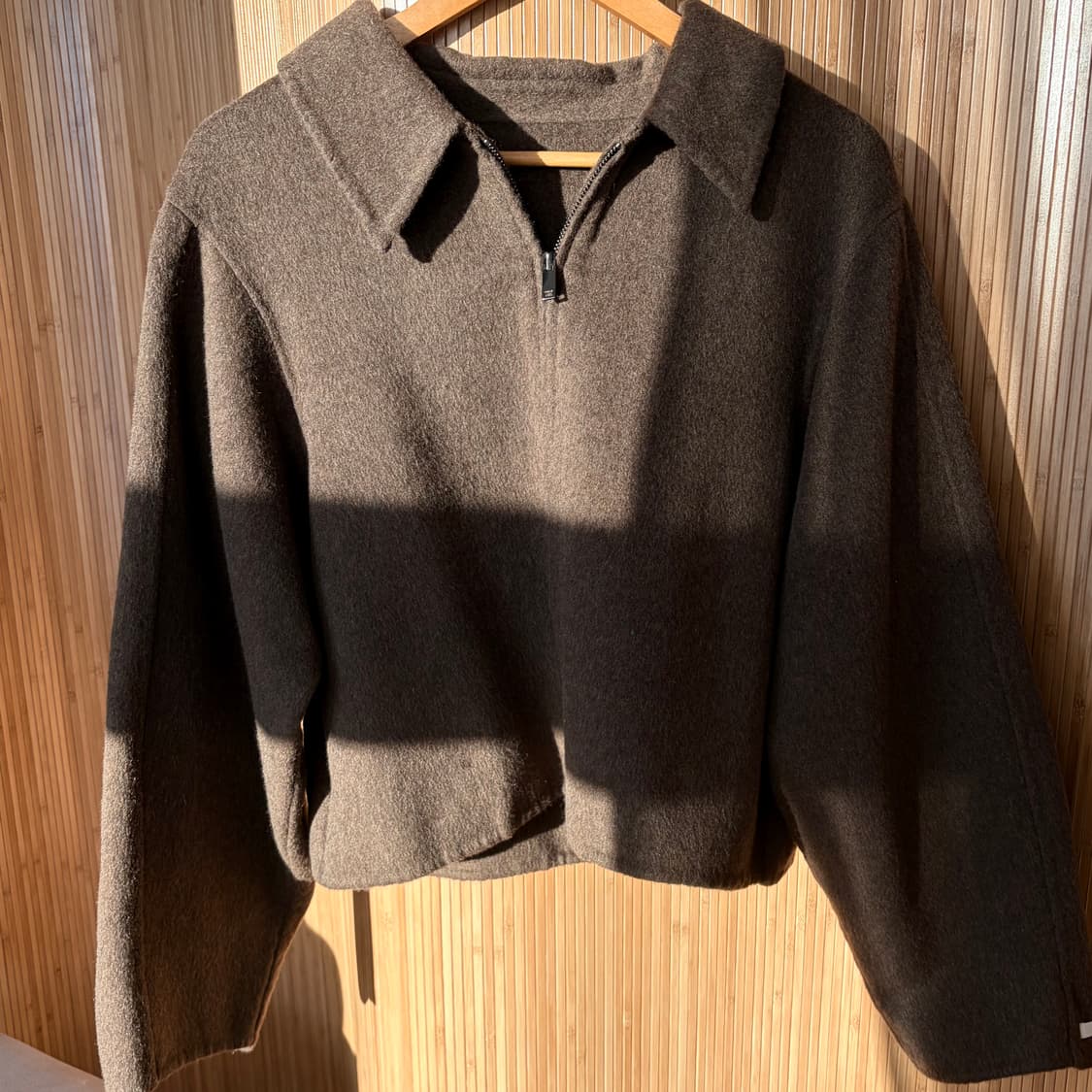 집업 핸드메이드 숏코트 (양모100) 상품이미지1