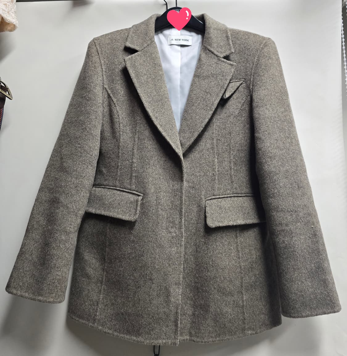 제시뉴욕 오버숄더 헤링본 울 자켓 Free 상품이미지1