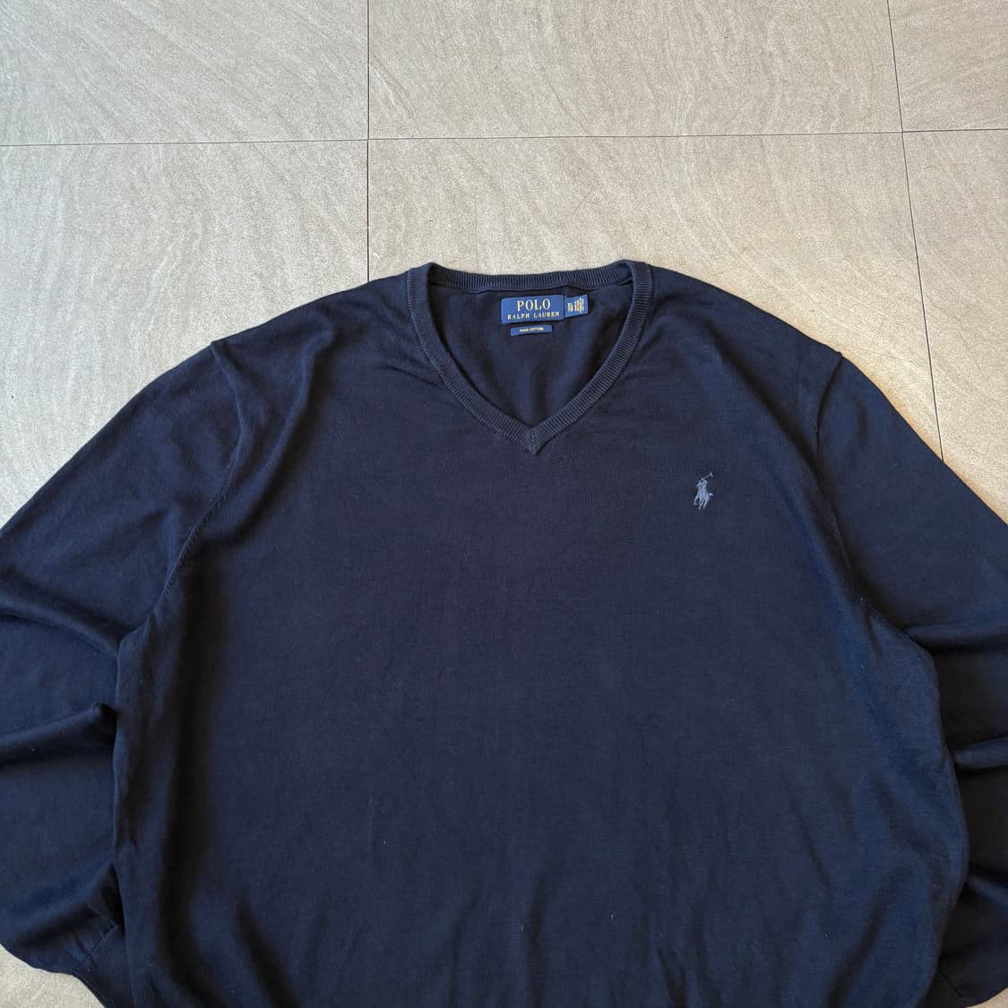 폴로 국내 매장 정품 네이비 피마 코튼 니트 상품이미지3