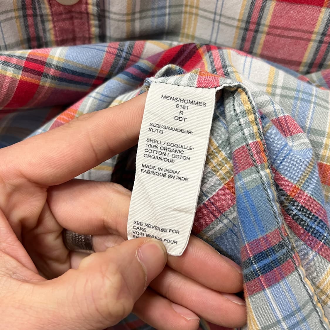 Woolrich 울리치 오가닉 코튼 체크 반팔 셔츠 XL 상품이미지5