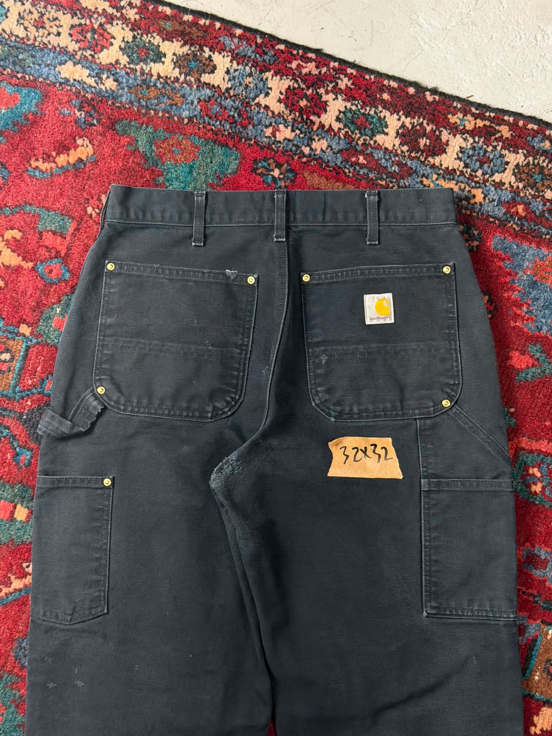 OG USA Made 칼하트 B01 더블니 블랙 칼하트 썩블니 카펜터 상품이미지6