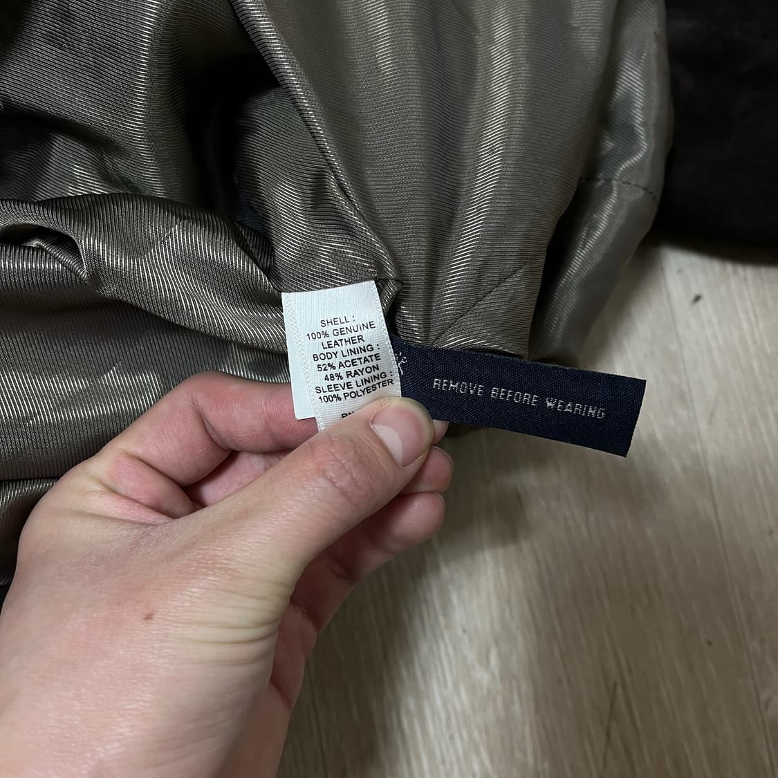 바나나리퍼블릭 남성 리얼 레더 양가죽 스웨이드 자켓 L/100  상품이미지5