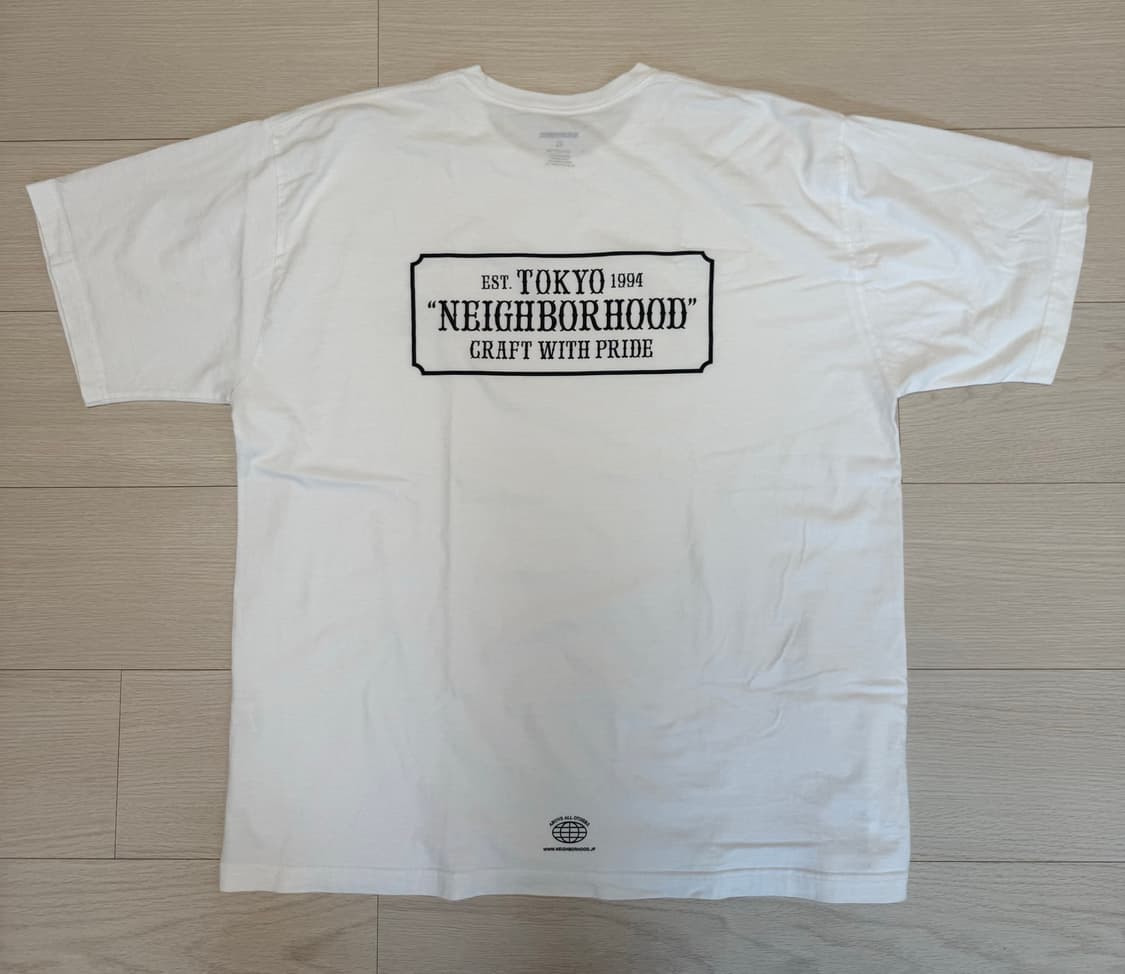 네이버후드 NEIGHBORHOOD NH-1 레터 박스 로고 티셔츠 XL 상품이미지2
