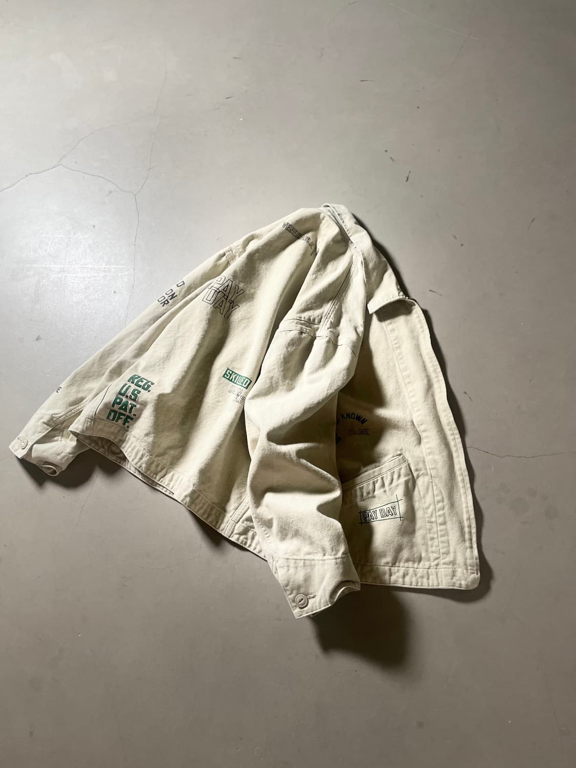 페이 데이 레더링 프린트 워크 자켓 상품이미지4