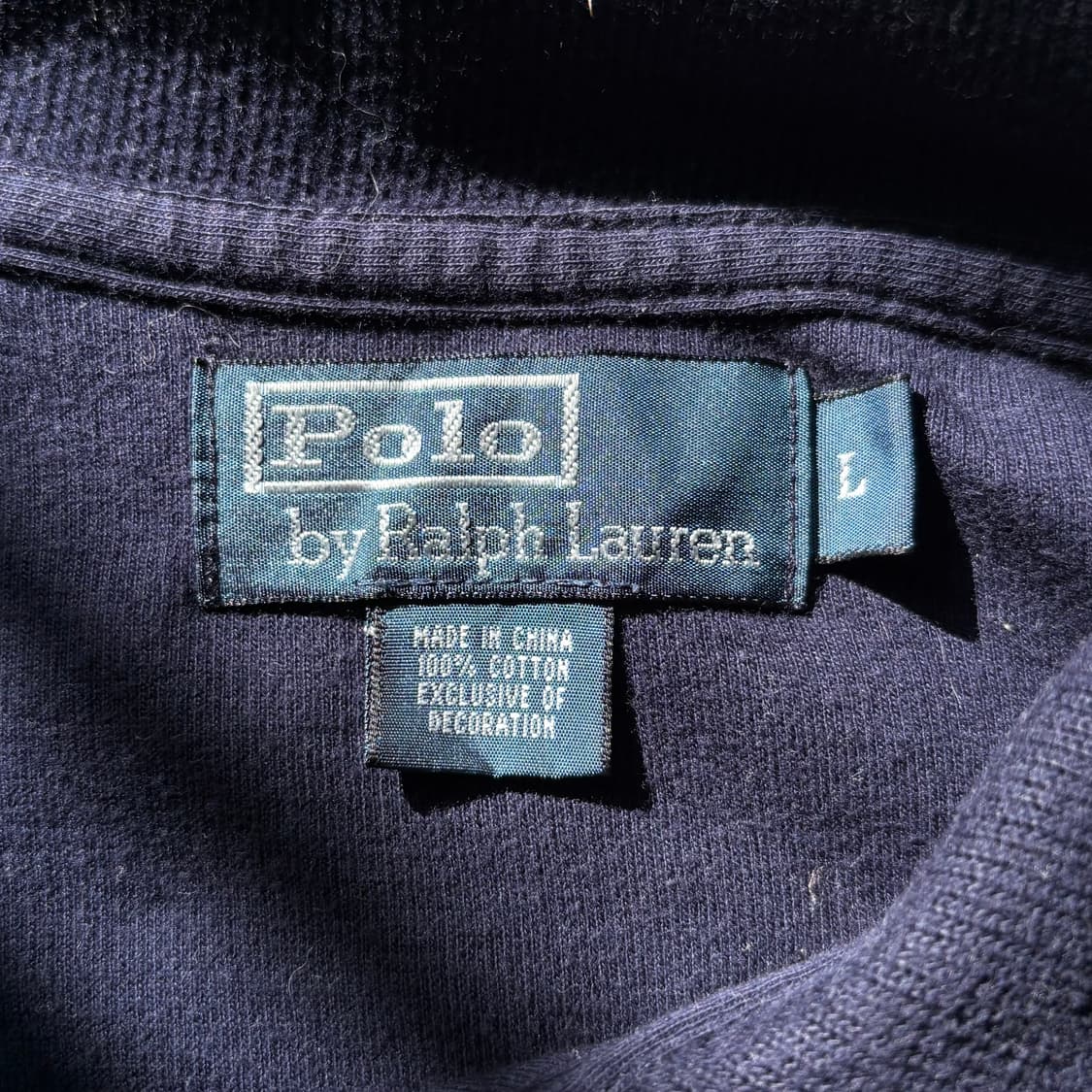 폴로 랄프로렌 네이비 반집업 니트 L 상품이미지5