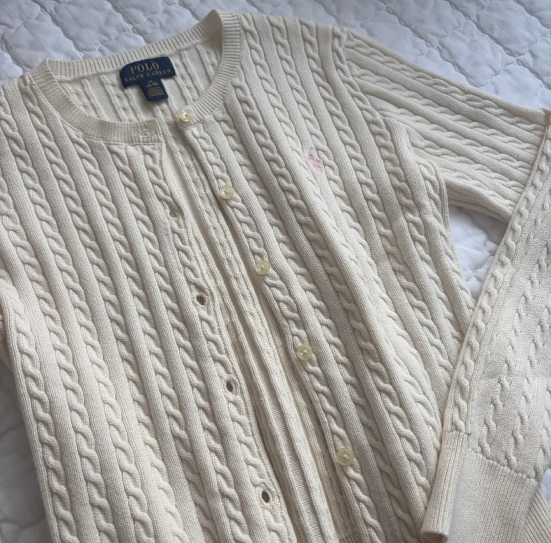 새상품 폴로 랄프로렌 케이블 니트 가디건 M (마른 44 추천) 상품이미지1