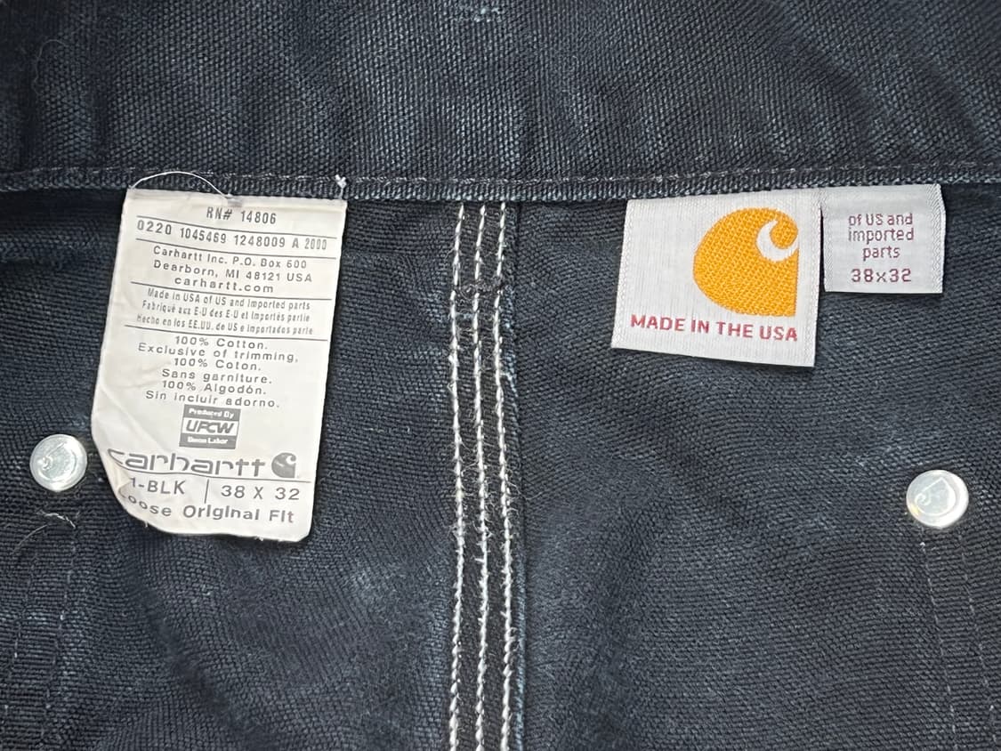 칼하트 더블니 루즈 오리지널핏 블랙 상품이미지7